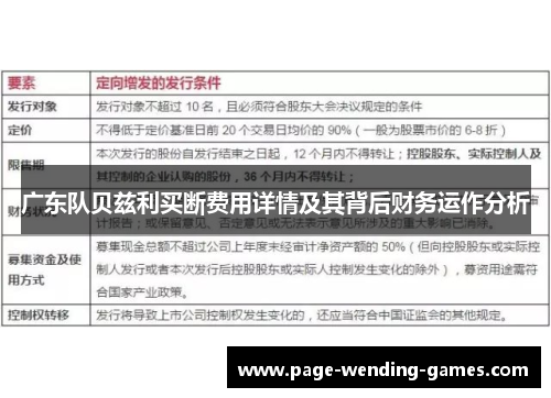 广东队贝兹利买断费用详情及其背后财务运作分析