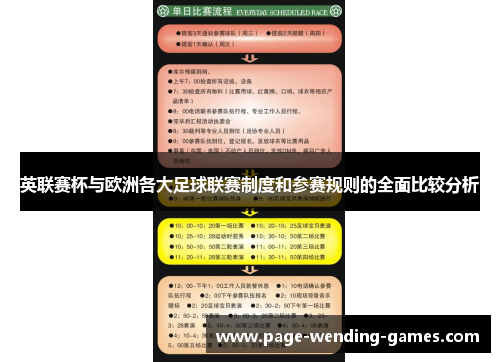 英联赛杯与欧洲各大足球联赛制度和参赛规则的全面比较分析